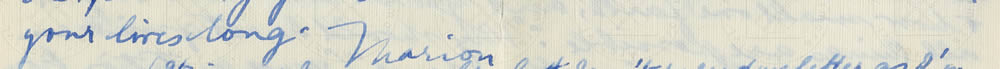 Lettera di Marion Stancioff ad Alberti, Neggio, 24 aprile 1945, firma